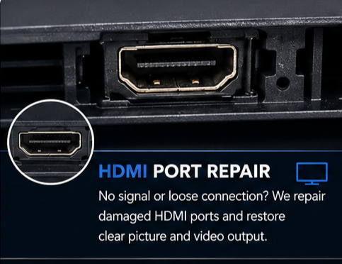 ps5 repair omaha hdmi port repair no signal fix